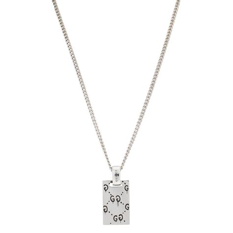 mens gucci ghost|gucci ghost necklace in silver.